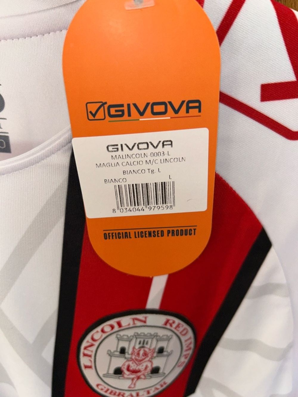 Givova Lincoln Red lMPS Soccer Jersey - Picture 3 of 10